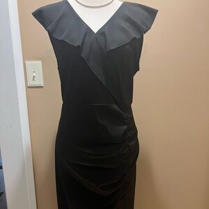 Elegant Black Ruffled Dress